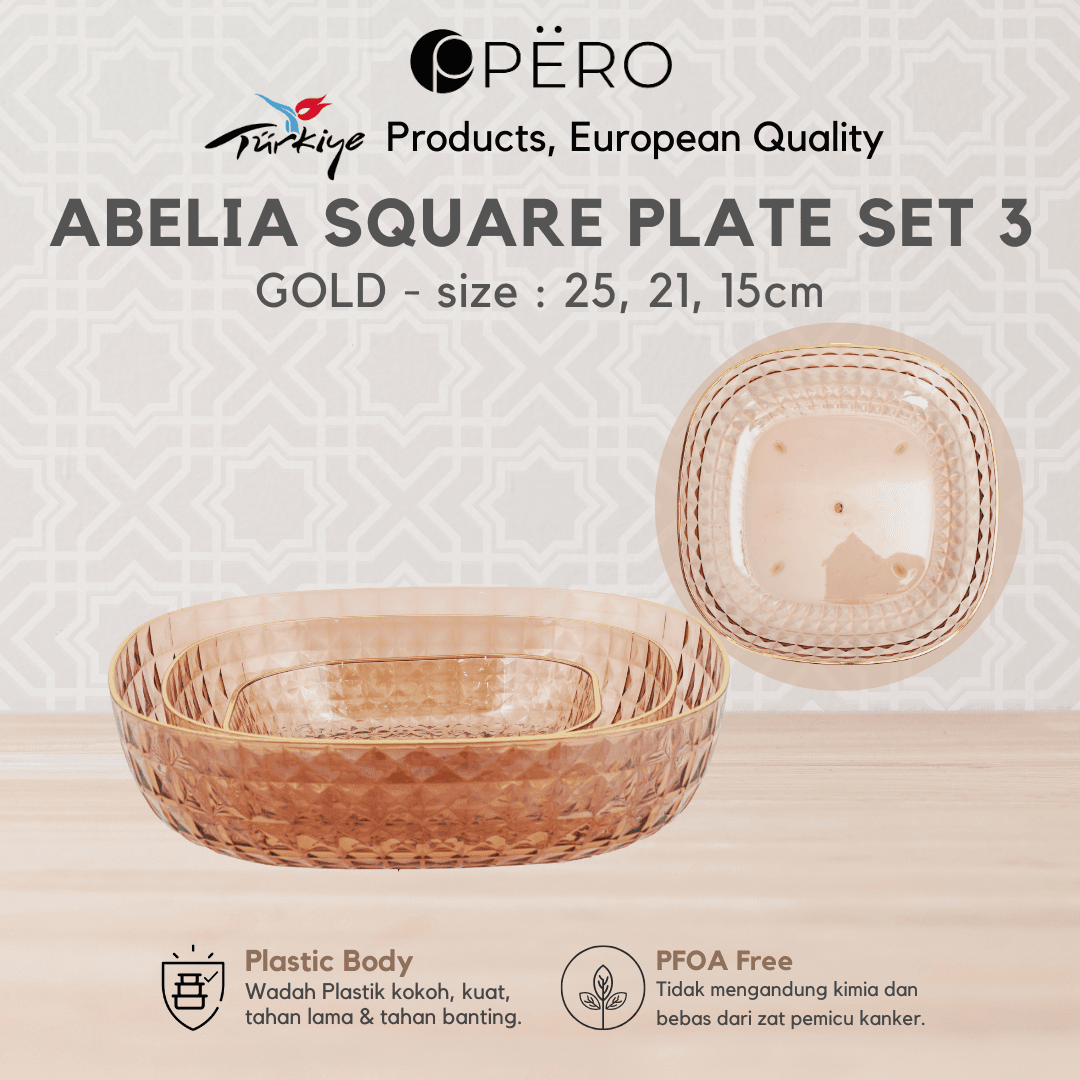 Abelia Square Plate Set (25x6.8)