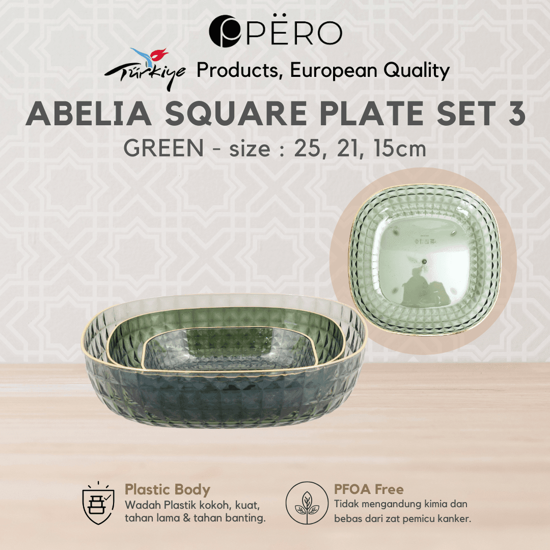 Abelia Square Plate Set (25x6.8) 4