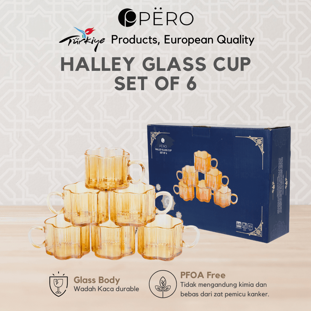 Halley Glass Cup Set of 6