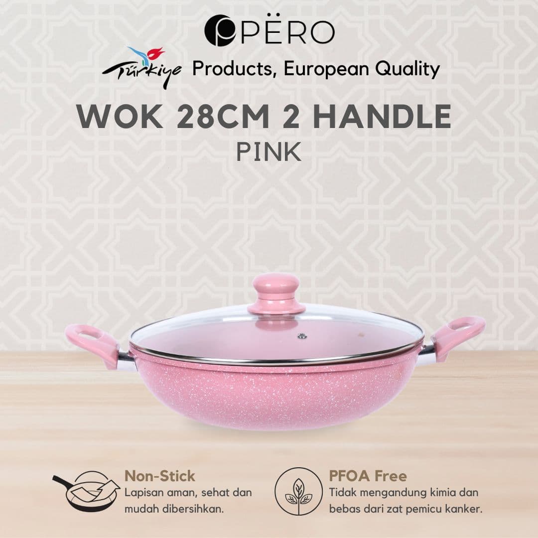 Mercin Wok 28cm With Lid 2 Handle 4