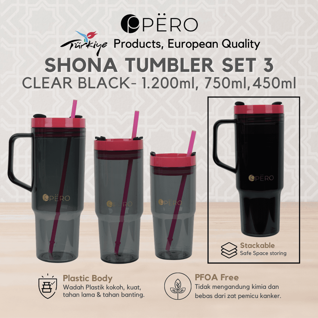 Shona Tumbler Set of 3 (Clear) 4