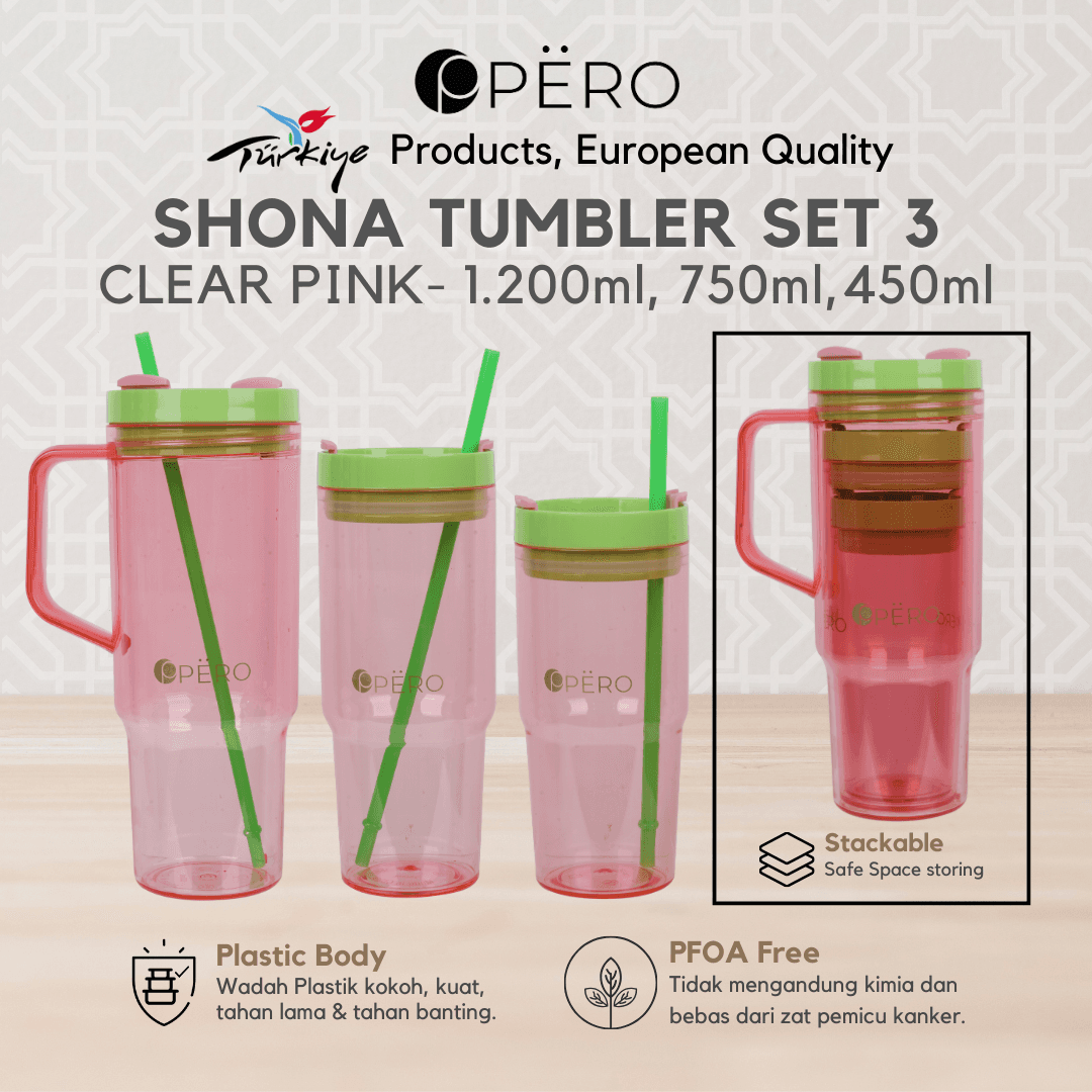 Shona Tumbler Set of 3 (Clear) 3