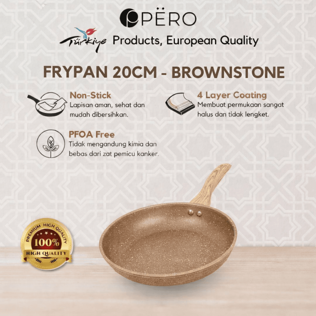 Frypan 20CM Non Stick 4 Layer Coating / Wajan Anti Lengket PFOA Free Premium Quality